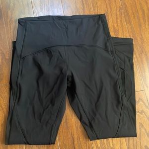NWOT black lulu lemon leggings 28”